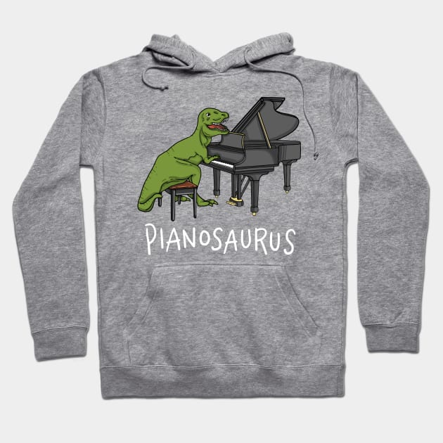 Pianosaurus - Funny Dino Shirt Hoodie by Nowhereman78